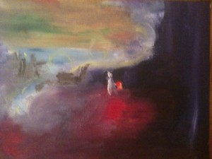  Tentations du désert, huile sur toile, 25x30 cm, GLSG, Mai 2011