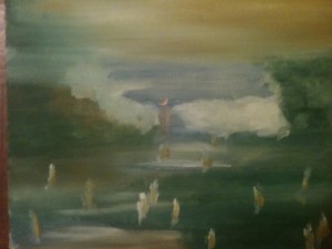 Résurrection des morts, huile sur toile, 25x30 cm, GLSG, Mai 2011