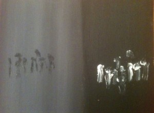 Les Folles et les Sages, huile sur toile, 25x30 cm, GLSG, Mai 2011