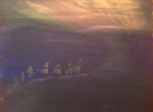 Rois Mages, huile sur toile, 25x30 cm, GLSG, Mai 2011