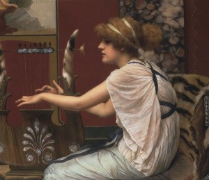 John William Godward, Erato jouant de la lyre, 1895, huile sur toile