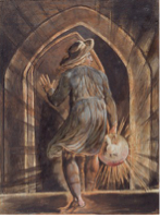 William Blake (1757-1827) L’entrée de Los dans la tombe (Los entering the Grave) Illustration pour Jerusalem, 1804-1820, Yale Center for British Art (New Haven, Connecticut), aquarelle