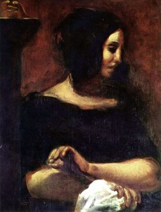 Eugène Delacroix, Portrait de George Sand (inachevé), vers 1838, Musée de Copenhague, huile sur toile