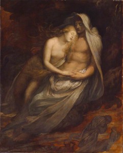 George Frederic Watts, Paolo and Francesca, 1870, Manchester City Galleries, huile sur toile