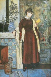 A la Maison (At Home) Walter Crane, 1872, Leeds Museum and Galleries, huile sur bois