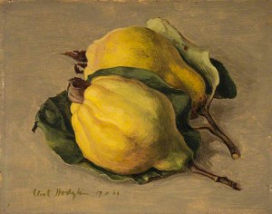 Eliot Hodgkin, Coings, 1969 tempera sur carton, 15.7 x 19.7 cm, National Galleries of Scotland 