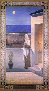 Sainte Geneviève veillant sur Paris (fresque du Panthéon, 1898). Puvis de Chavannes