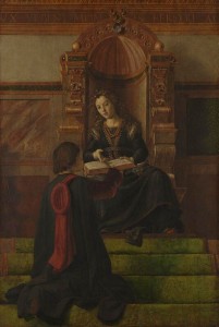 Justus de Ghent et atelier, La Rhétorique, vers 1470, Londres, National Gallery, huile sur peuplier, 157.2 x 105.2 cm © London National Gallery