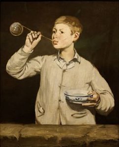 Édouard Manet, Les bulles de savon, 1867, huile sur toile ©musée Calouste Gulbenkian, Portugal